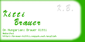 kitti brauer business card